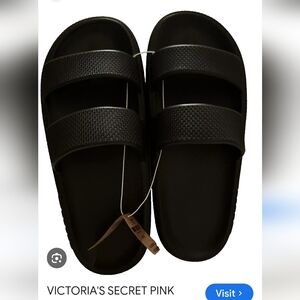 NWT PINK 2 Strap Slide Sandals